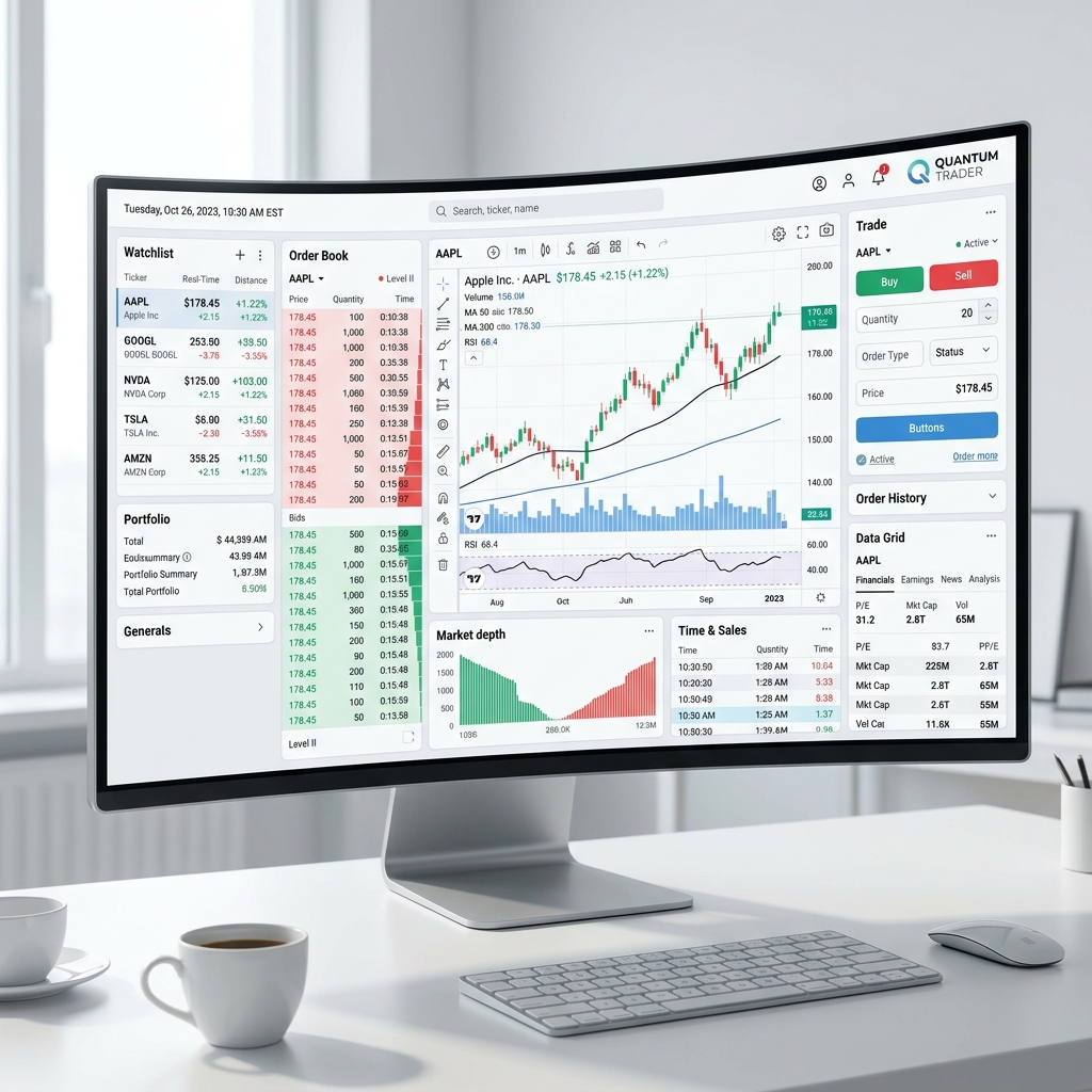 Trading Terminal Chart Mockup